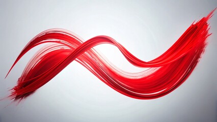 Abstract Red Brush Stroke Underline: Modern Swoosh Design Element for Branding & Design Projects
