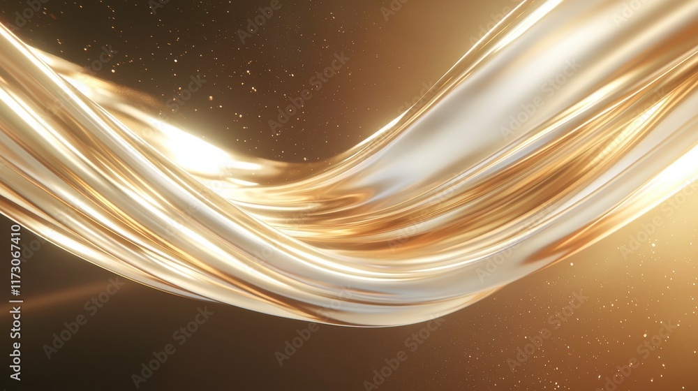 Poster glowing motion abstract waves digital background graphic design golden environment dynamic viewpoint