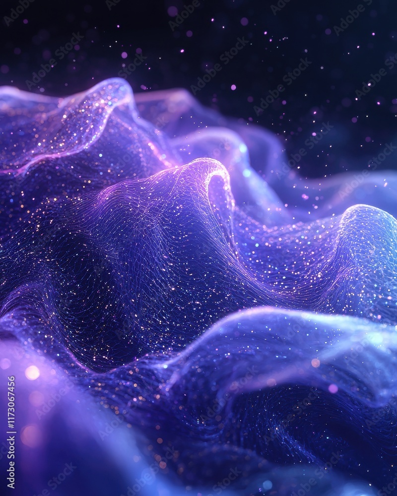 Poster dynamic energy vortex spirals abstract digital background colorful waves enigmatic environment artis