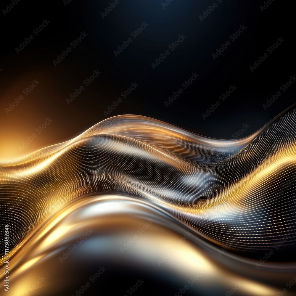 Poster dynamic biometric wave pattern abstract digital art modern design high-tech environment close-up vie