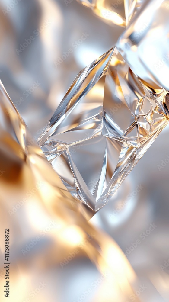 Poster dynamic abstract geometric waves digital art modern design bright environment close-up view creative