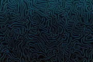 Fototapeta premium Abstract close-up of a glowing blue digital circuit board, showcasing intricate connections and technological design on a black background. 