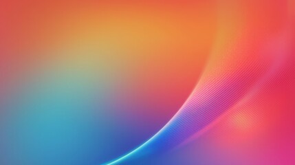 Abstract Gradient Background Vibrant Pink Orange and Blue Hues with Smooth Wave Design