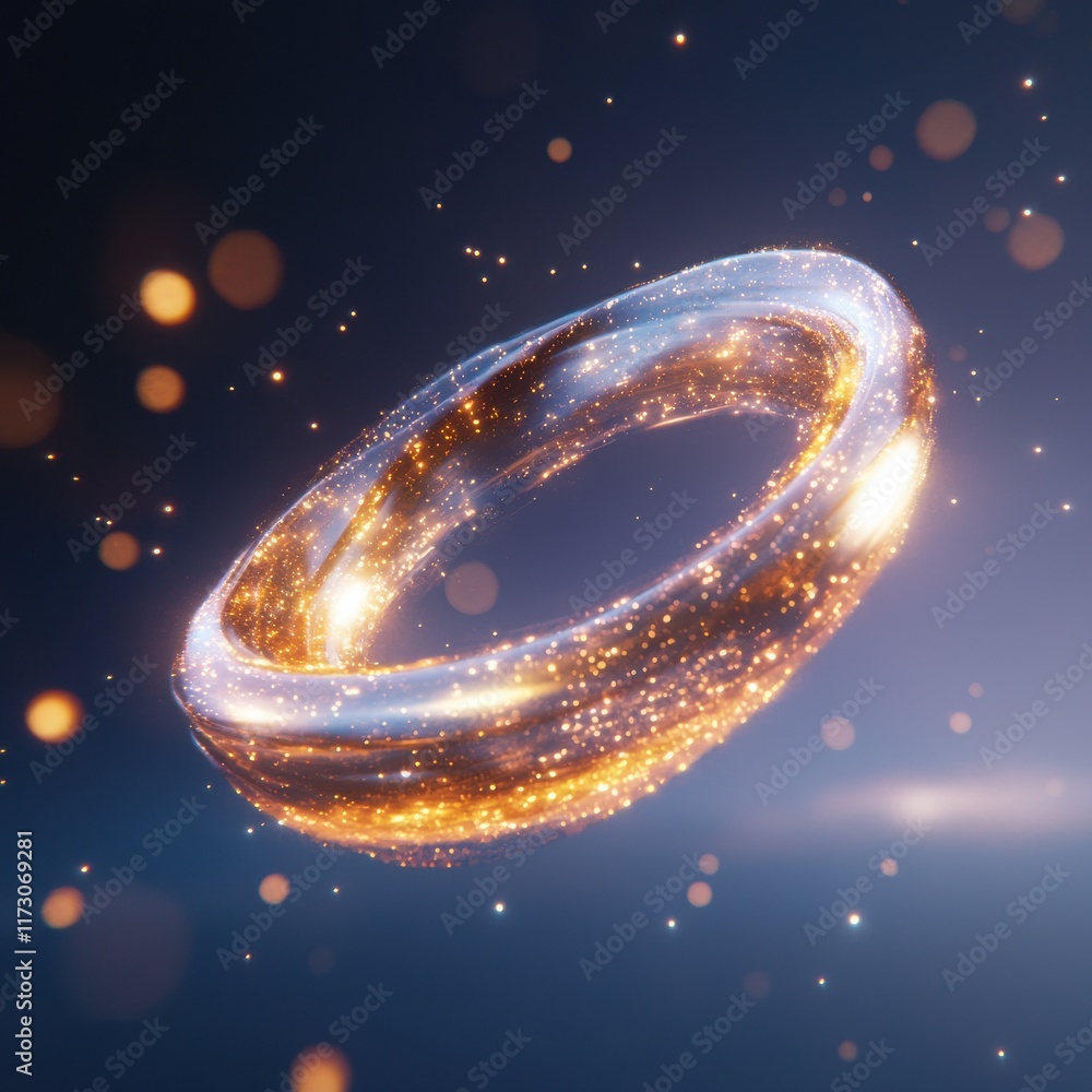 Aufkleber dynamic energy rings display digital abstract background graphic design virtual environment close-up