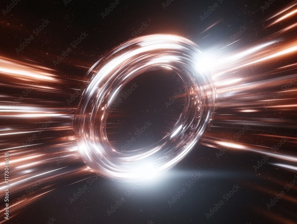 Aufkleber dynamic motion of futuristic digital abstract background sci-fi environment high-contrast visuals im