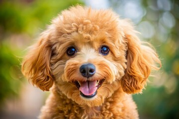 Adorable Apricot Poodle Puppy Close-Up Macro Photography