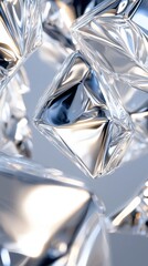 Dynamic abstract polygonal art installation studio digital artwork modern environment close-up visual concept