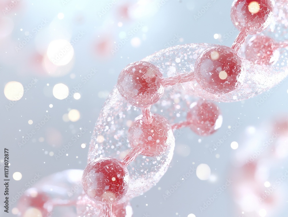 Poster molecular digital abstract background design science lab visual content digital environment close-up