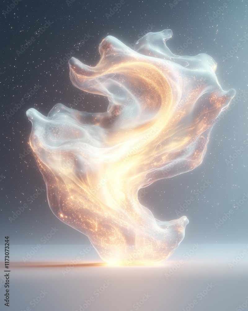 Poster dynamic digital abstract background with aurora effects creative design studio visual art modern aes