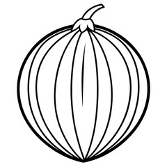 Gooseberry line art vector