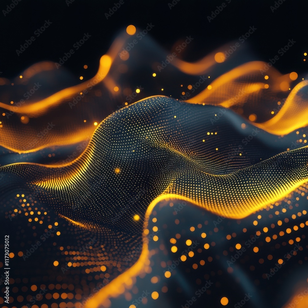 Poster dynamic glowing abstract background digital art studio graphic design virtual environment close-up v