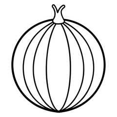 Gooseberry line art vector