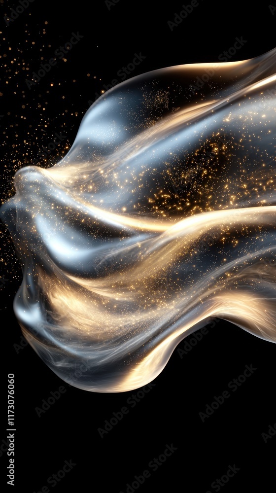 Poster dynamic digital abstract background with artificial intelligence effects studio graphic design dark 