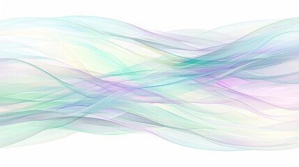 Fototapeta premium Abstract Pastel Wave Background Flowing Soft Teal Lavender and Mint Green Swirls