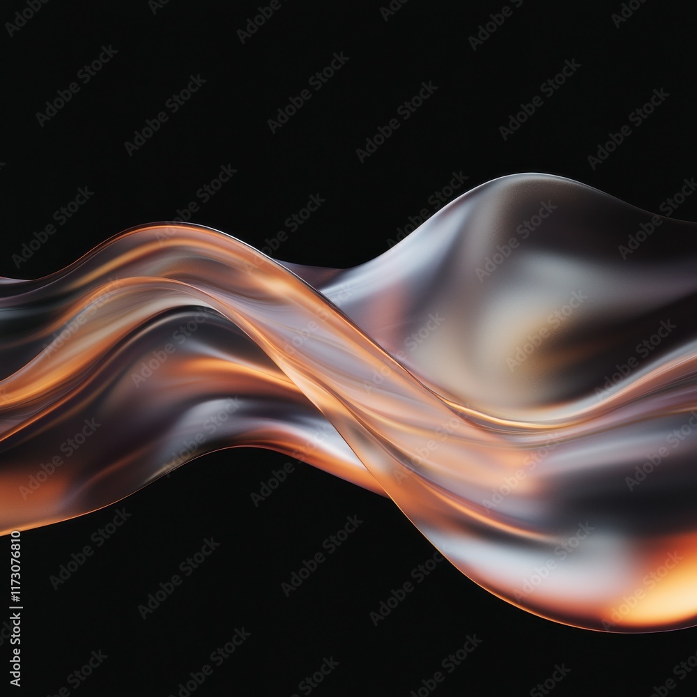 Poster dynamic flowing patterns digital abstract art visual design contemporary space close-up fluid motion
