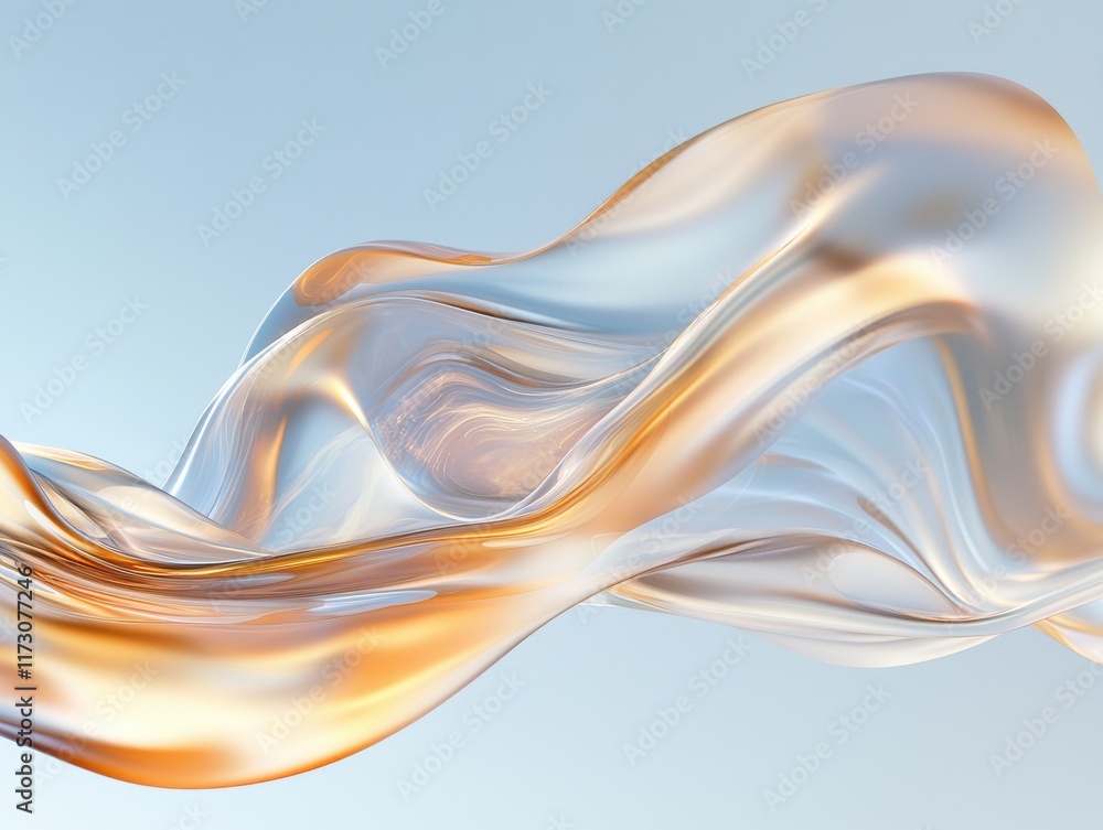 Aufkleber fluid abstract waves digital gradient background artistic design modern environment aesthetic perspe