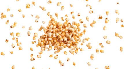 popcorn kernels isolated on white transparent background