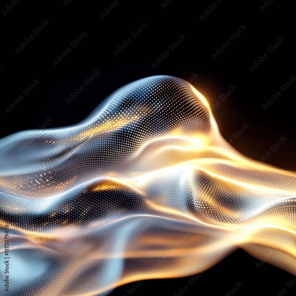 Poster digital abstract background with futuristic luminous lines abstract art modern design virtual space 