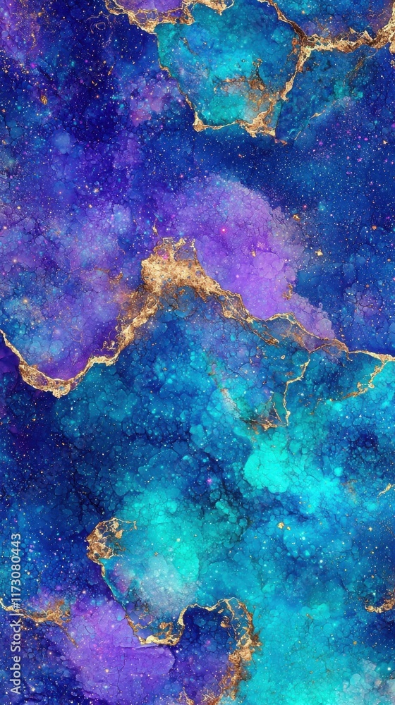 Aufkleber cosmic abstract digital background vibrant textures colorful patterns artistic design creative space