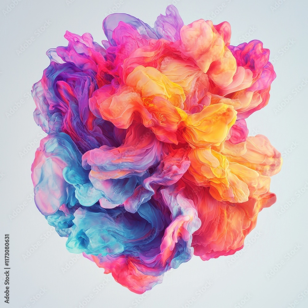 Poster dynamic abstract color splash art digital creation modern design vibrant environment artistic perspe