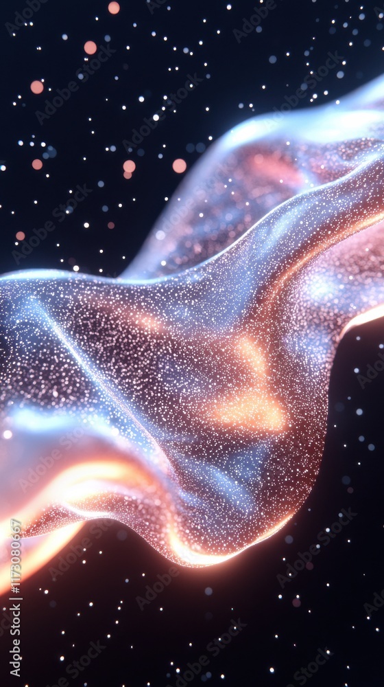 Poster dynamic digital abstract background artificial intelligence theme graphic design cosmic environment 