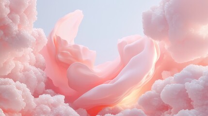 Ethereal digital cloud abstract background creative design artistic concept soft colors aesthetic viewpoint digital art