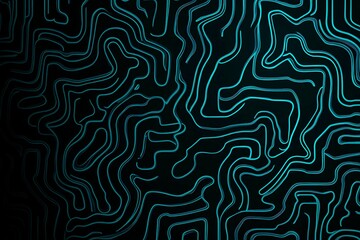 Abstract close-up of a glowing blue digital circuit board, showcasing intricate connections and technological design on a black background.
