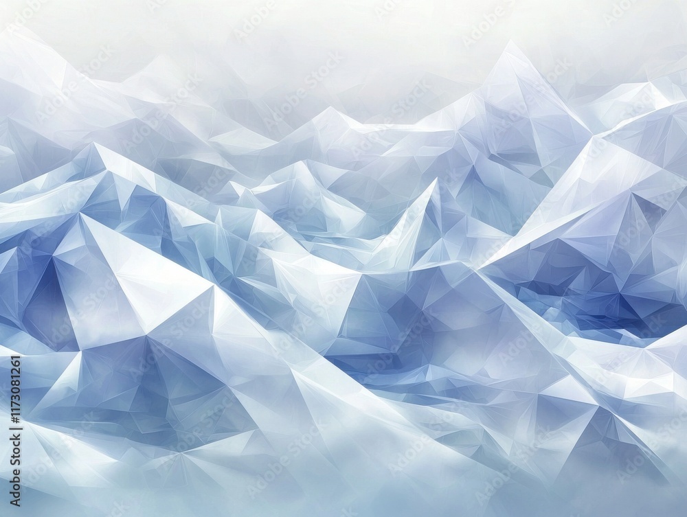 Aufkleber dynamic geometric waves digital realm abstract background serene environment wide perspective visual