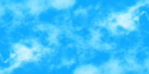Sky Nature Landscape Background, Sky background with white fluffy clouds, blue sky with clouds, Light sky blue shades watercolor background.