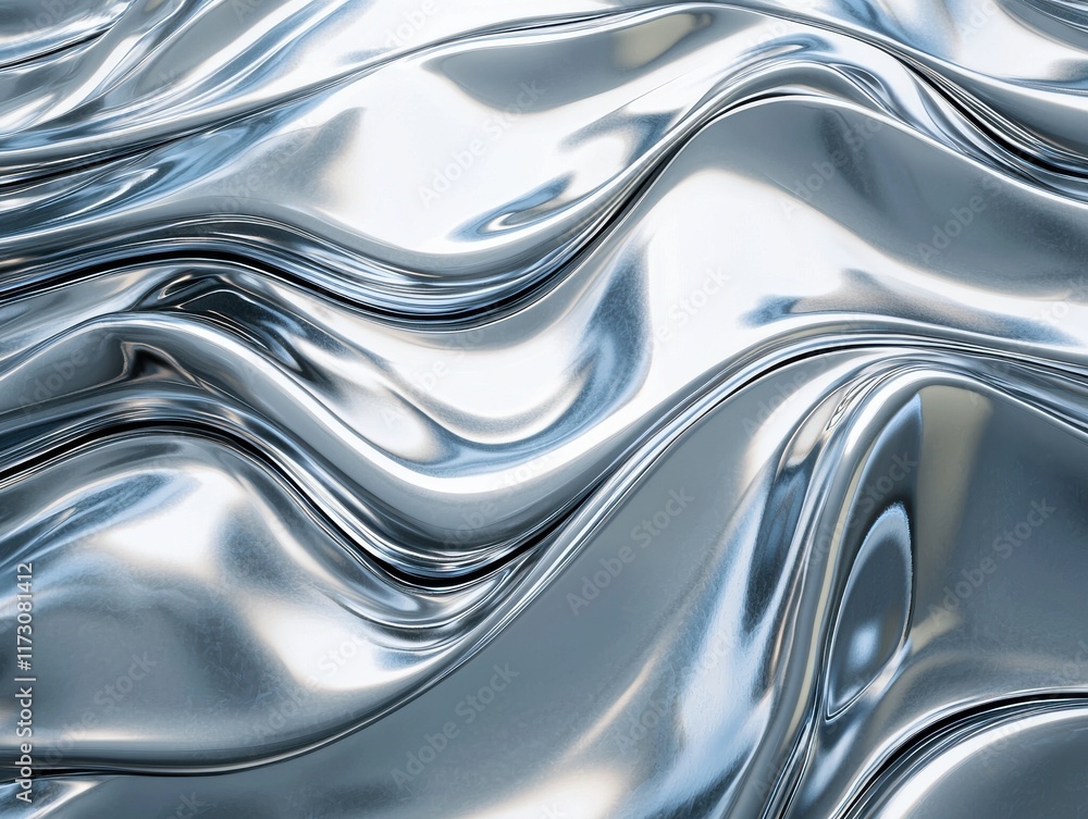 Poster fluid metal textures in a digital abstract background creative design visual art energetic environme