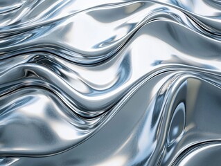 Fluid metal textures in a digital abstract background creative design visual art energetic environment close-up view