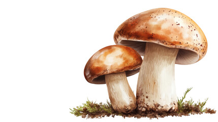 porcini mushroom isolated on white transparent background
