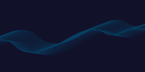 Abstract background with glowing wave. Shiny moving lines design element.