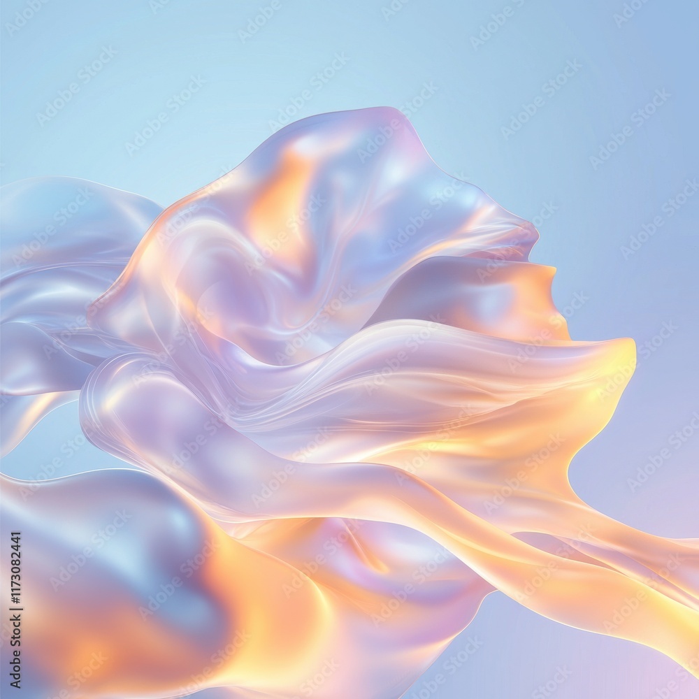 Aufkleber Dynamic digital abstract background with gradient swirl effects creative design modern aesthetics