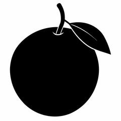 Guava black silhouette vector