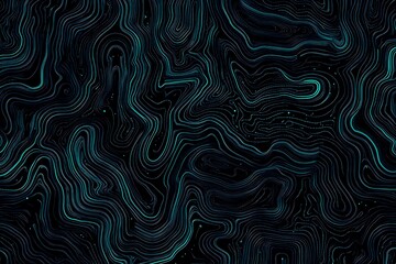 Fototapeta premium Abstract close-up of a glowing blue digital circuit board, showcasing intricate connections and technological design on a black background. 