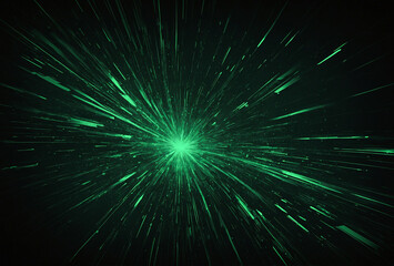 Fototapeta premium abstract background with green rays emanating from a central point