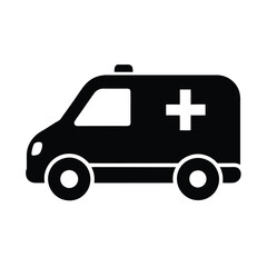 ambulance car isolated on white