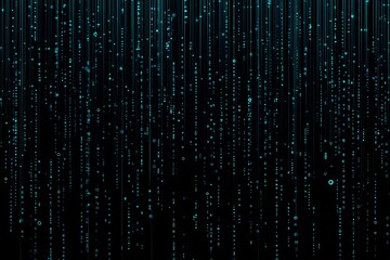 Abstract close-up of a glowing blue digital circuit board, showcasing intricate connections and technological design on a black background.

