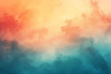 Fototapeta premium Soft teal orange gradient background, textured shapes texture, event cover, vibrant tones, Generative AI