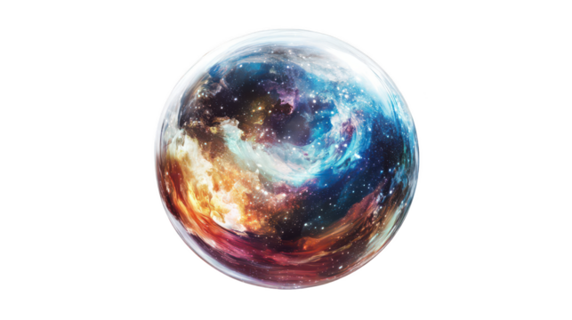 Cosmic Swirl: A Vibrant Nebula of Colors