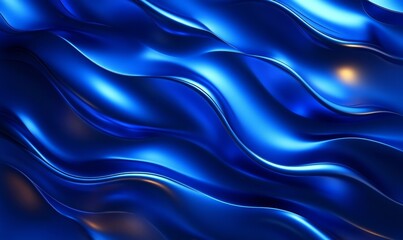 Fototapeta premium Glowing cobalt blue gradient background, color swirl texture, presentation slide, copy space available, Generative AI