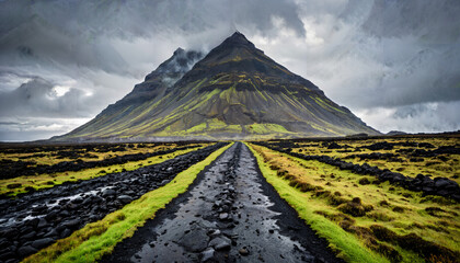 Fototapeta premium Chemin vers la majesté de la montagne