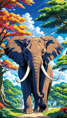 elephant in the zoo