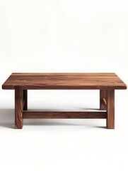 rectangular coffee table with simple wood finish