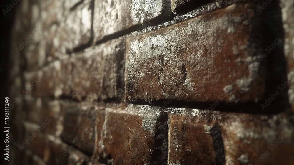 Poster rustic weathered brick wall texture with unique rustic elements