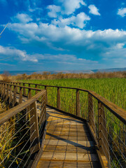 Trail with magical landscapes to nature