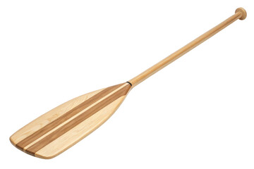 Wooden canoe paddle isolated with transparent background