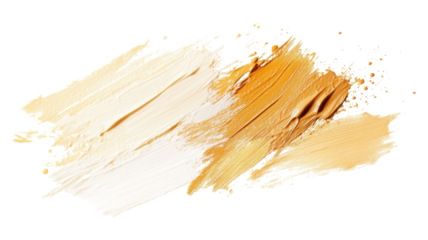 Colorful brush strokes in warm tones showcase artistry and creativity on a transparent background, perfect for design projects in any season.