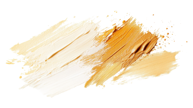 Colorful brush strokes in warm tones showcase artistry and creativity on a transparent background, perfect for design projects in any season.